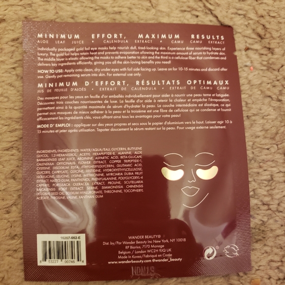 3/$15-- bundle & save! Set of 3 sheet/eye masks - Picture 7 of 7